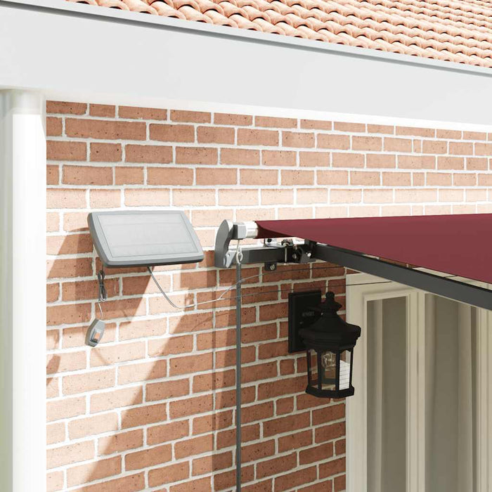 Copertina retractabilă manual cu LED-uri, vișiniu, 600x300 cm - WALTI WALTI