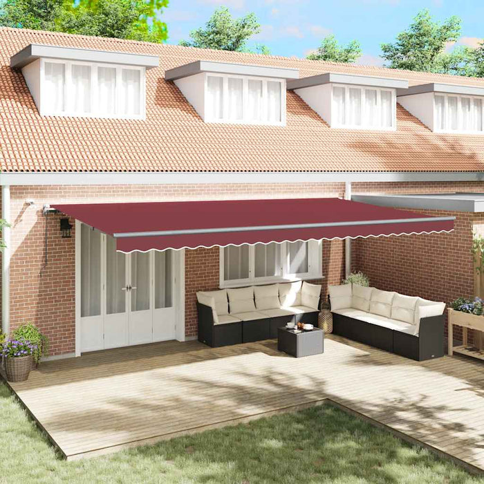 Copertina retractabilă automat cu LED-uri, vișiniu, 600x300 cm WALTI