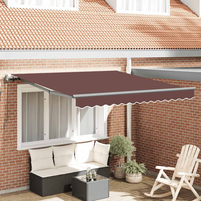 Copertina retractabilă automat, maro, 300x250 cm - WALTI WALTI