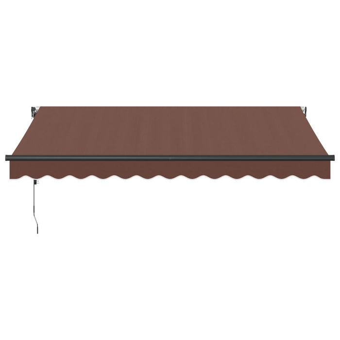 Copertina retractabilă automat cu LED-uri, maro, 350x250 cm - WALTI WALTI