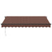 Copertina retractabilă automat cu LED-uri, maro, 350x250 cm - WALTI WALTI