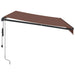 Copertina retractabilă automat cu LED-uri, maro, 350x250 cm - WALTI WALTI