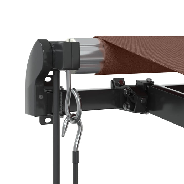 Copertina retractabilă automat cu LED-uri, maro, 350x250 cm - WALTI WALTI