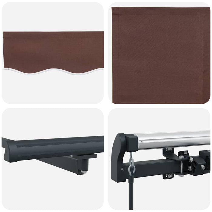 Copertină retractabilă manual, maro, 400x300 cm - WALTI WALTI