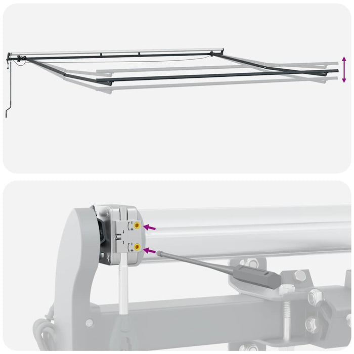Copertina retractabilă automat cu LED-uri, maro, 450x300 cm - WALTI WALTI