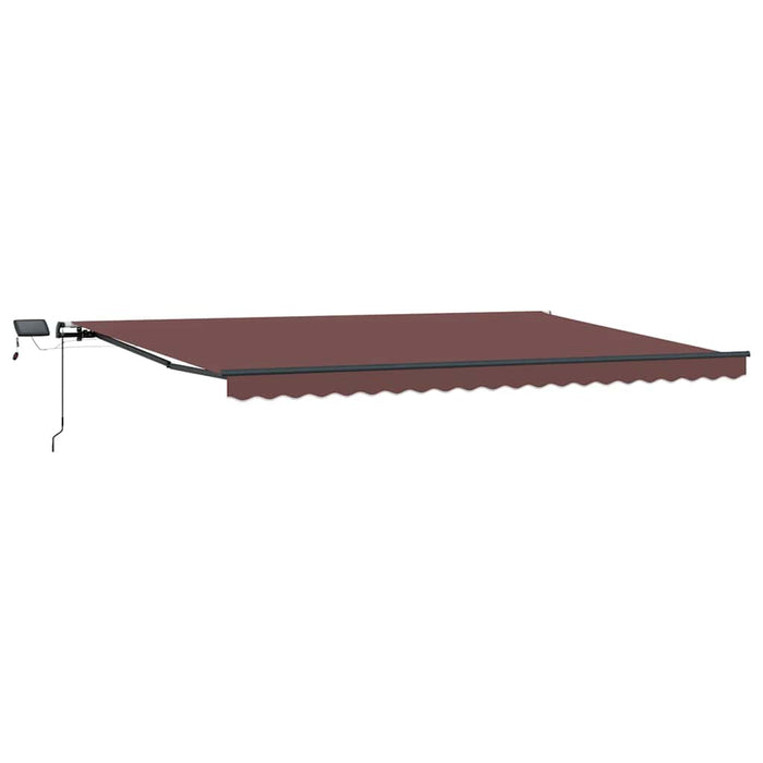 Copertină retractabilă manual cu LED-uri, maro, 500x300 cm - WALTI WALTI