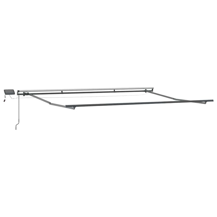 Copertină retractabilă manual cu LED-uri, maro, 500x300 cm - WALTI WALTI