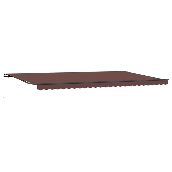 Copertină retractabilă manual, maro, 600x300 cm - WALTI WALTI