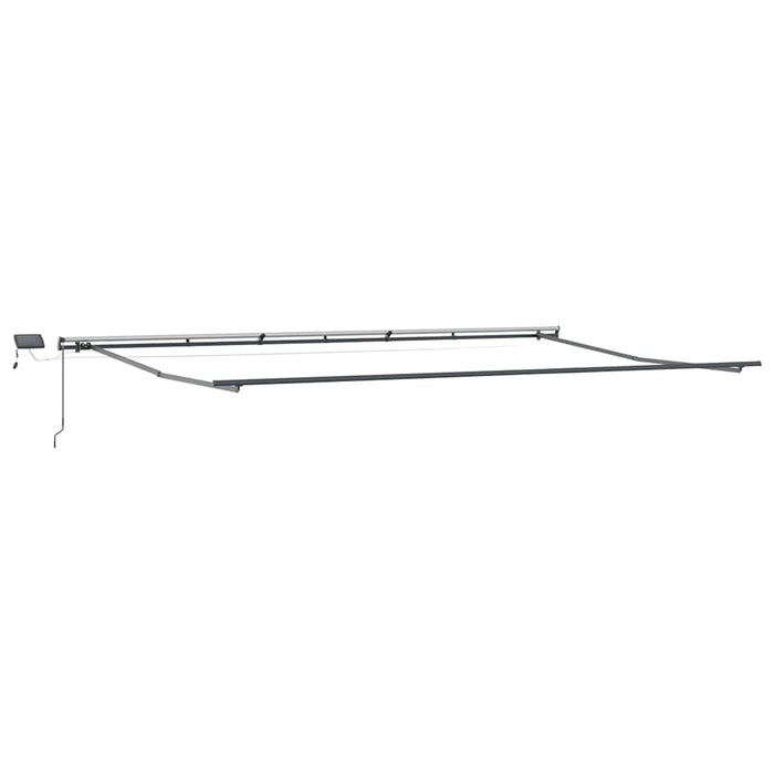 Copertină retractabilă manual cu LED-uri, maro, 600x300 cm - WALTI WALTI