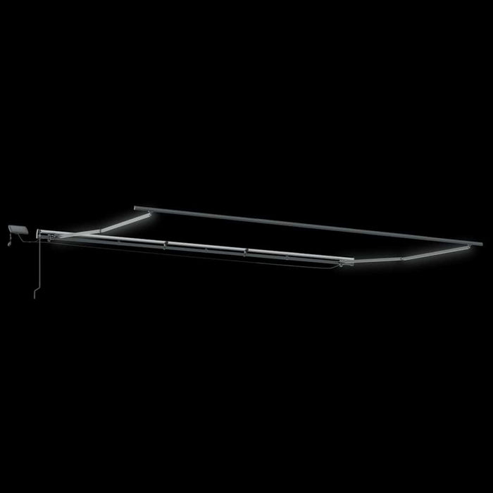 Copertină retractabilă manual cu LED-uri, maro, 600x300 cm - WALTI WALTI