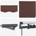 Copertină retractabilă manual cu LED-uri, maro, 600x300 cm - WALTI WALTI