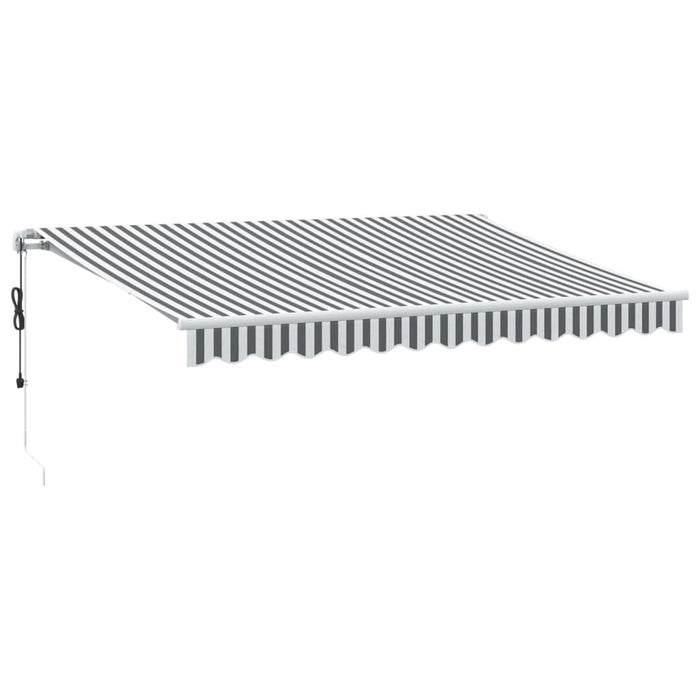 Copertină retractabilă automat, antracit/alb, 350x250 cm WALTI