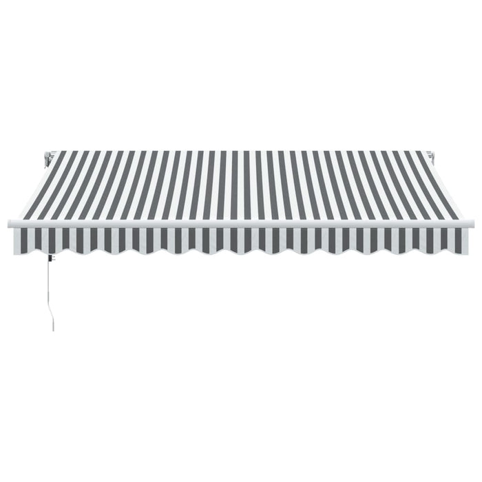 Copertină retractabilă automat, antracit/alb, 350x250 cm WALTI