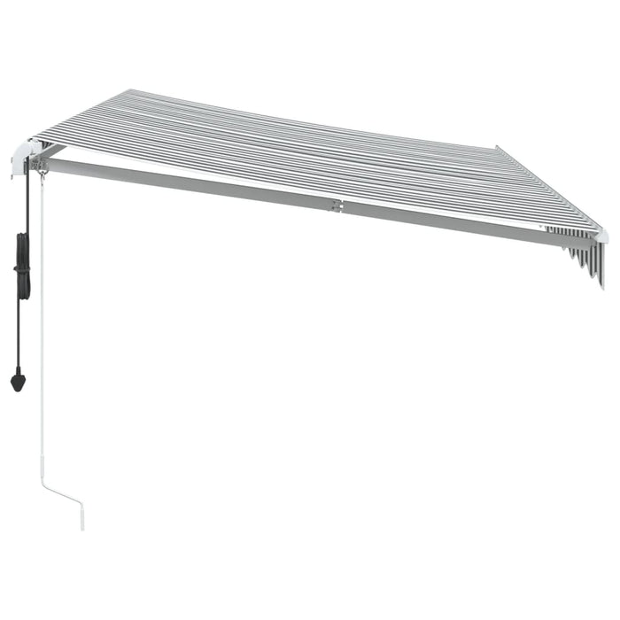 Copertină retractabilă automat, antracit/alb, 350x250 cm WALTI
