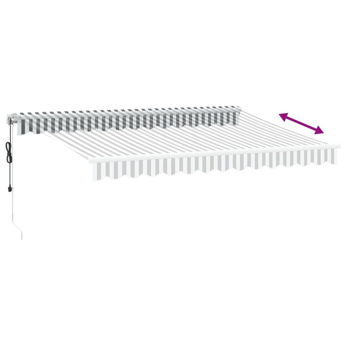 Copertină retractabilă automat, antracit/alb, 350x250 cm WALTI