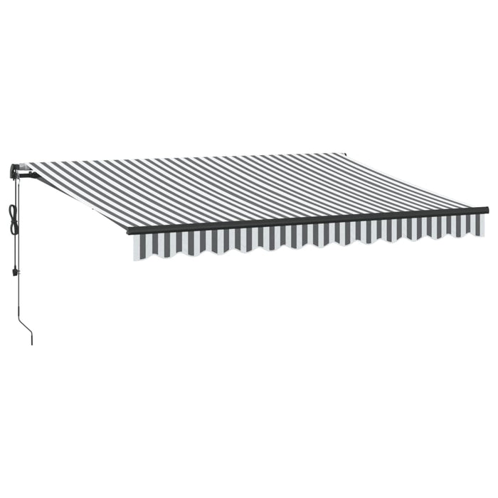 Copertină retractabilă automat LED-uri antracit/alb 350x250 cm - WALTI WALTI