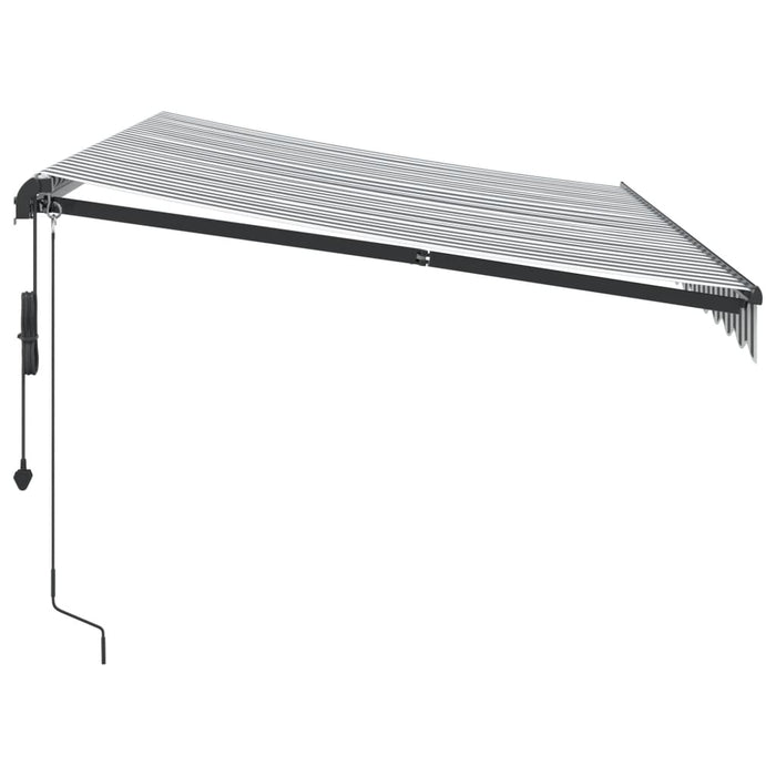 Copertină retractabilă automat LED-uri antracit/alb 350x250 cm - WALTI WALTI
