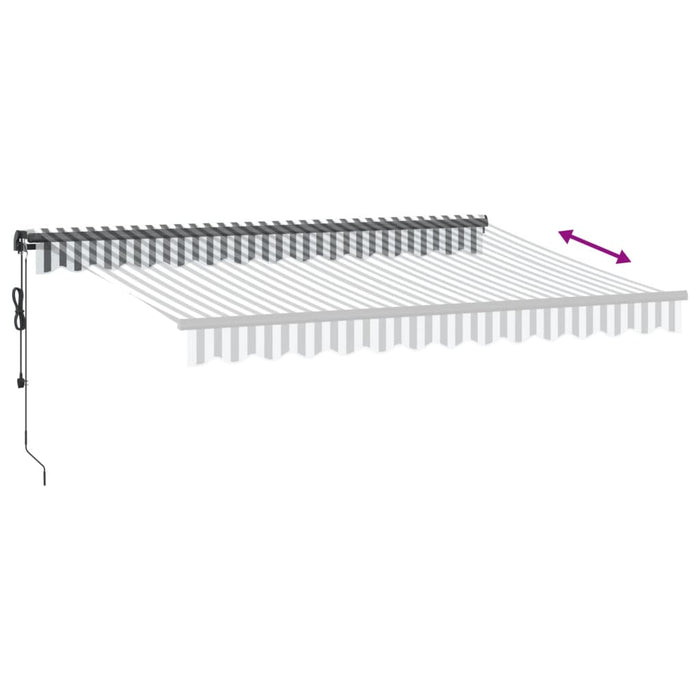 Copertină retractabilă automat LED-uri antracit/alb 350x250 cm - WALTI WALTI