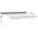 Copertină retractabilă automat LED-uri antracit/alb 350x250 cm - WALTI WALTI