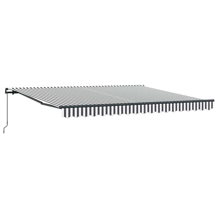 Copertină retractabilă manual, antracit/alb, 400x300 cm - WALTI WALTI