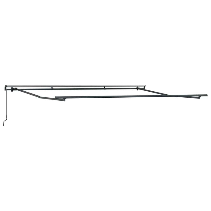 Copertină retractabilă manual, antracit/alb, 400x300 cm - WALTI WALTI