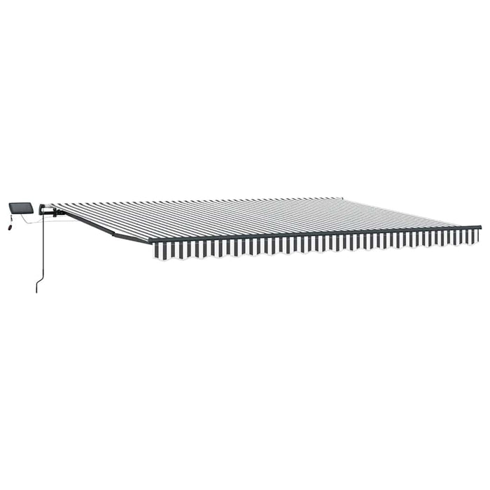 Copertină retractabilă manual cu LED, antracit/alb, 400x300 cm - WALTI WALTI
