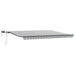 Copertină retractabilă manual cu LED, antracit/alb, 400x300 cm - WALTI WALTI