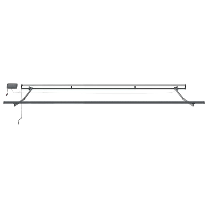 Copertină retractabilă manual cu LED, antracit/alb, 400x300 cm - WALTI WALTI