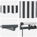 Copertină retractabilă manual cu LED, antracit/alb, 400x300 cm - WALTI WALTI