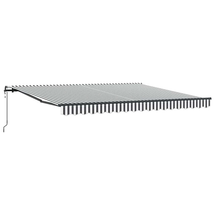 Copertină retractabilă automat, antracit/alb, 400x300 cm - WALTI WALTI