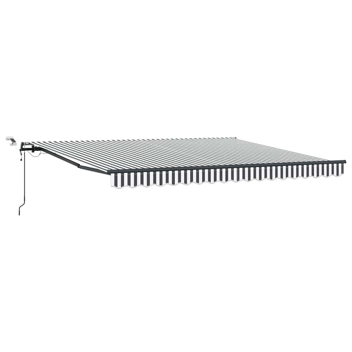 Copertină retractabilă automat cu LED, antracit/alb, 400x300 cm WALTI