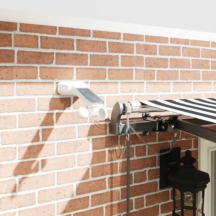 Copertină retractabilă automat cu LED, antracit/alb, 400x300 cm WALTI