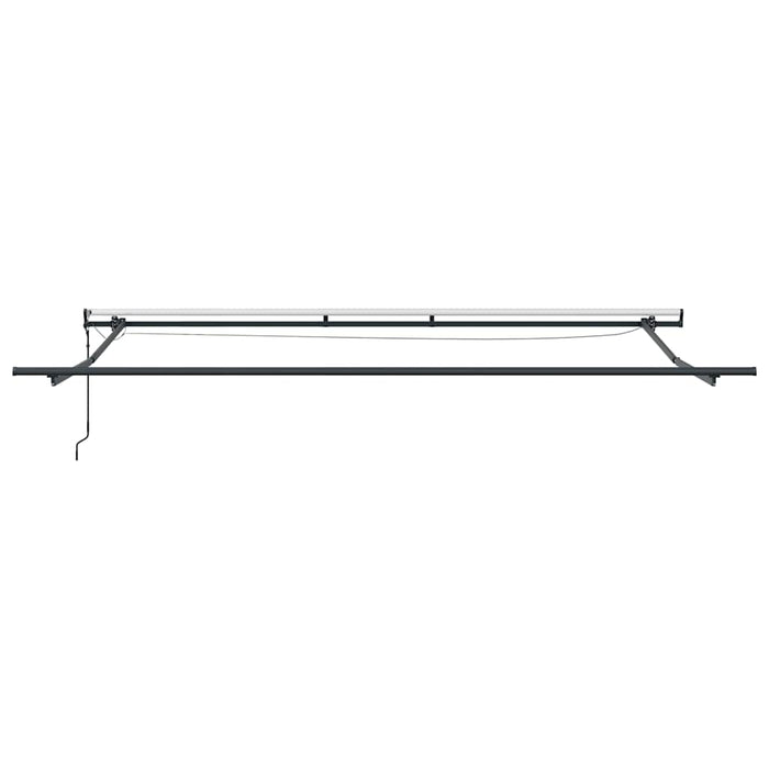Copertină retractabilă automat cu LED, antracit/alb, 400x300 cm WALTI