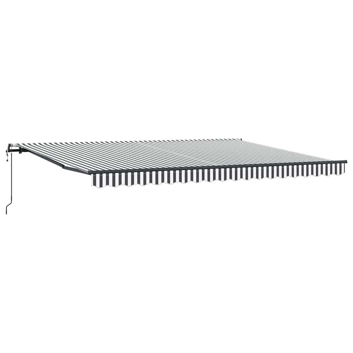 Copertină retractabilă automat, antracit/alb, 450x300 cm - WALTI WALTI