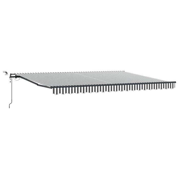Copertină retractabilă automat cu LED, antracit/alb, 450x300 cm - WALTI WALTI