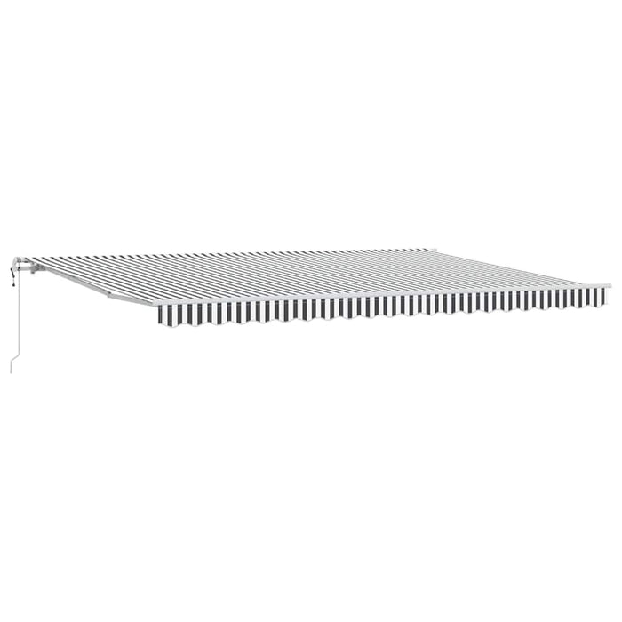 Copertină retractabilă automat, antracit/alb, 500x300 cm - WALTI WALTI