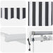 Copertină retractabilă automat, antracit/alb, 500x300 cm - WALTI WALTI