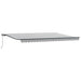 Copertină retractabilă manual, antracit/alb, 500x300 cm - WALTI WALTI