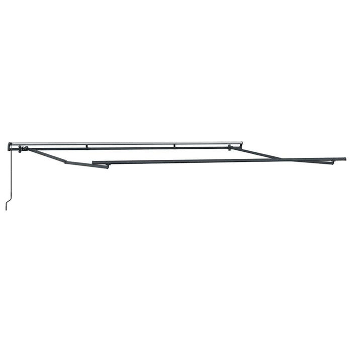 Copertină retractabilă manual, antracit/alb, 500x300 cm - WALTI WALTI