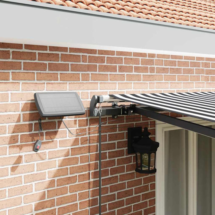 Copertină retractabilă manual cu LED, antracit/alb, 500x300 cm - WALTI WALTI