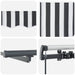 Copertină retractabilă manual cu LED, antracit/alb, 500x300 cm - WALTI WALTI