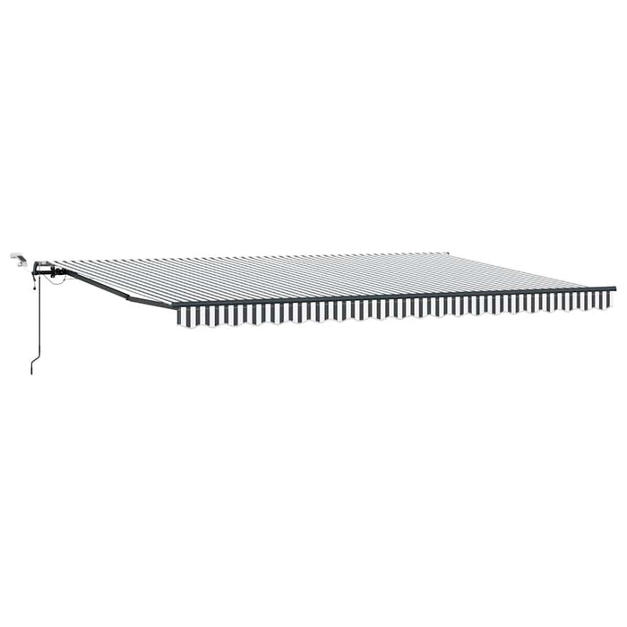 Copertină retractabilă automat cu LED, antracit/alb, 500x300 cm - WALTI WALTI