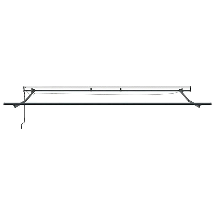 Copertină retractabilă automat cu LED, antracit/alb, 500x300 cm - WALTI WALTI