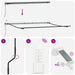Copertină retractabilă automat cu LED, antracit/alb, 500x300 cm - WALTI WALTI