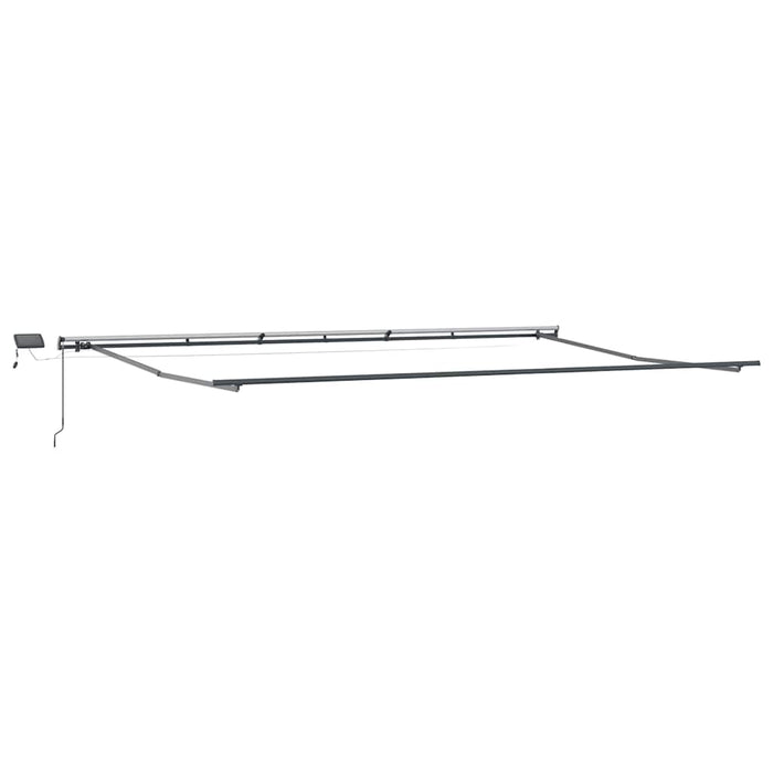 Copertină retractabilă manual cu LED, antracit/alb, 600x300 cm - WALTI WALTI