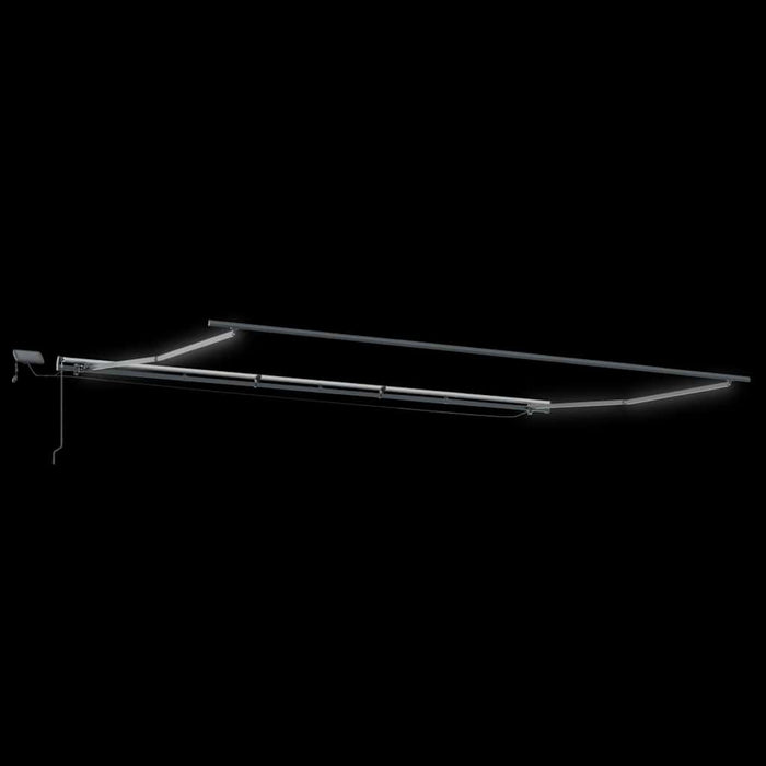 Copertină retractabilă manual cu LED, antracit/alb, 600x300 cm - WALTI WALTI