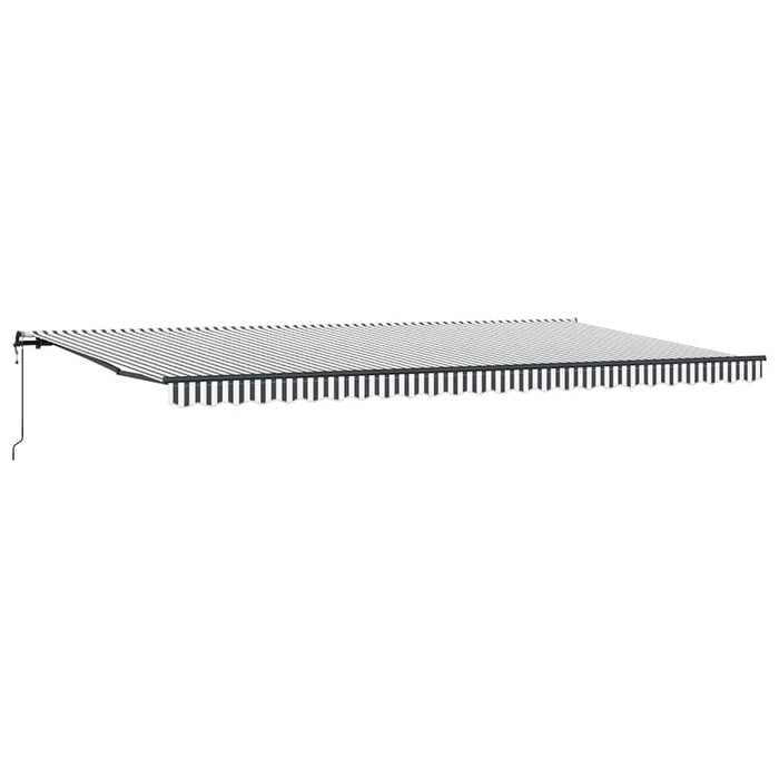 Copertină retractabilă automat, antracit/alb, 600x300 cm - WALTI WALTI