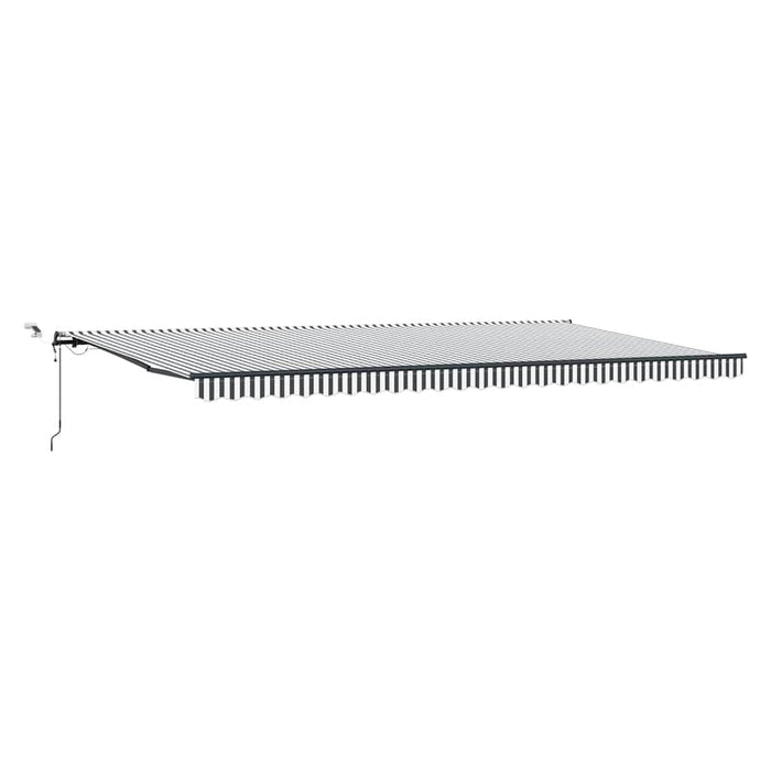Copertină retractabilă automat cu LED, antracit/alb, 600x300 cm - WALTI WALTI