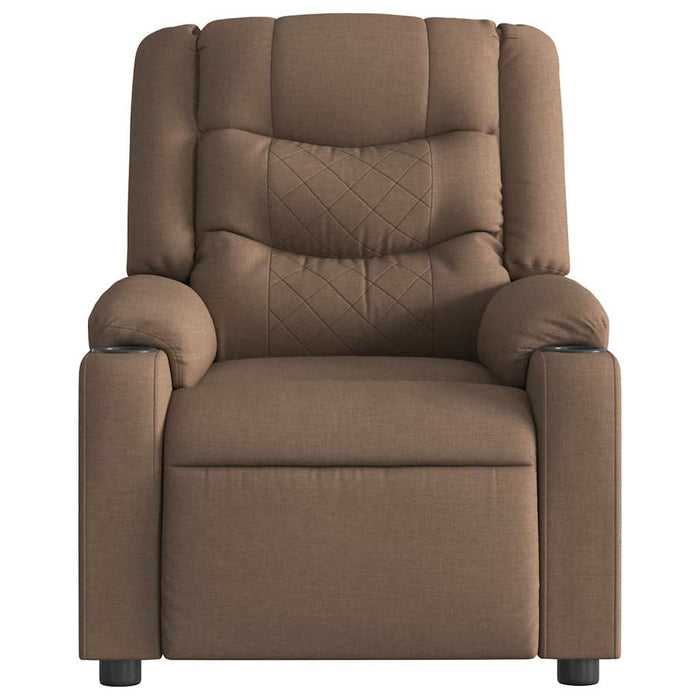 Fotoliu rabatabil electric, maro, material textil WALTI