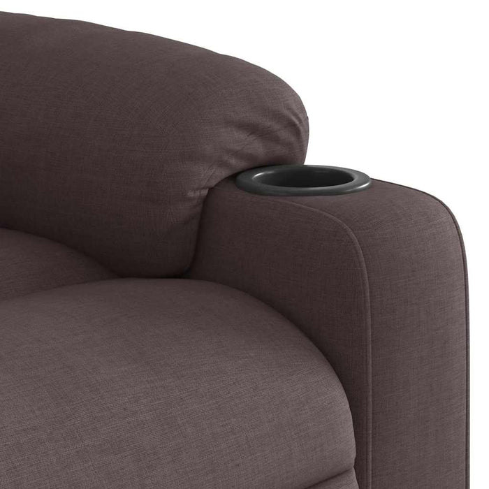 Fotoliu rabatabil electric, maro închis, material textil WALTI
